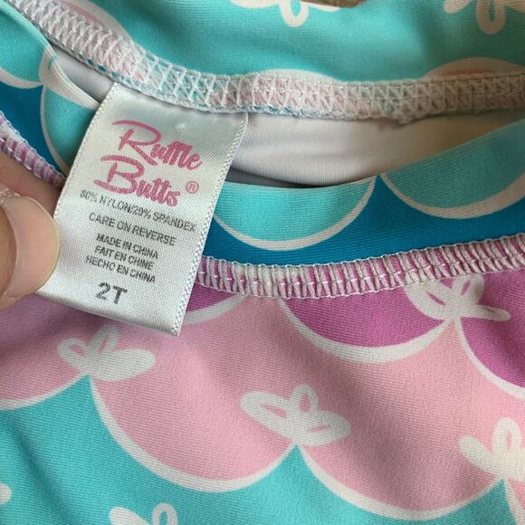 RuffleButts Mermaid Rashguard - Picture 3 of 5
